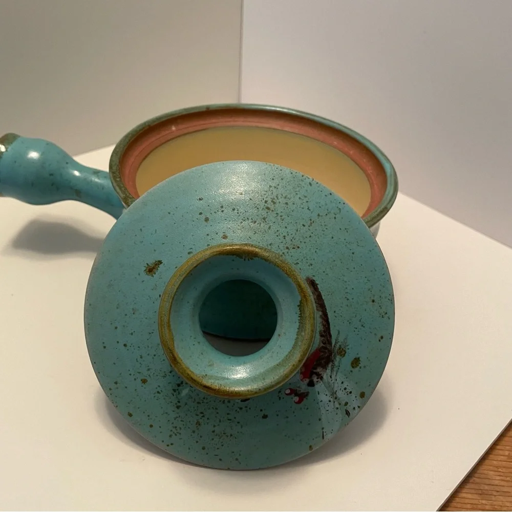 Studio Art Pottery Soup Bowl With Lid Artist Signed‎